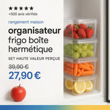 Organisateur frigo boîte hermétique set de 6 empilable