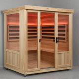Visuel provisoire généré par IA — Sauna infrarouge 2 places — à remplacer par une vraie photo produit